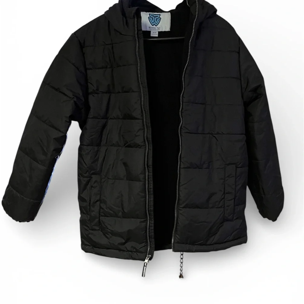 NWT Whales Tail Boy's Hooded Coat Water & Wind Resistant Puffer Jacket, 14/16